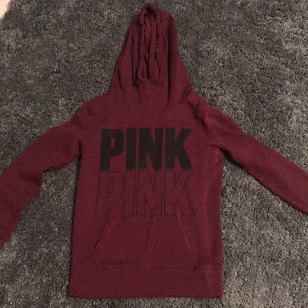 Maroon PINK cowl neck sweatshirt! Worn once!